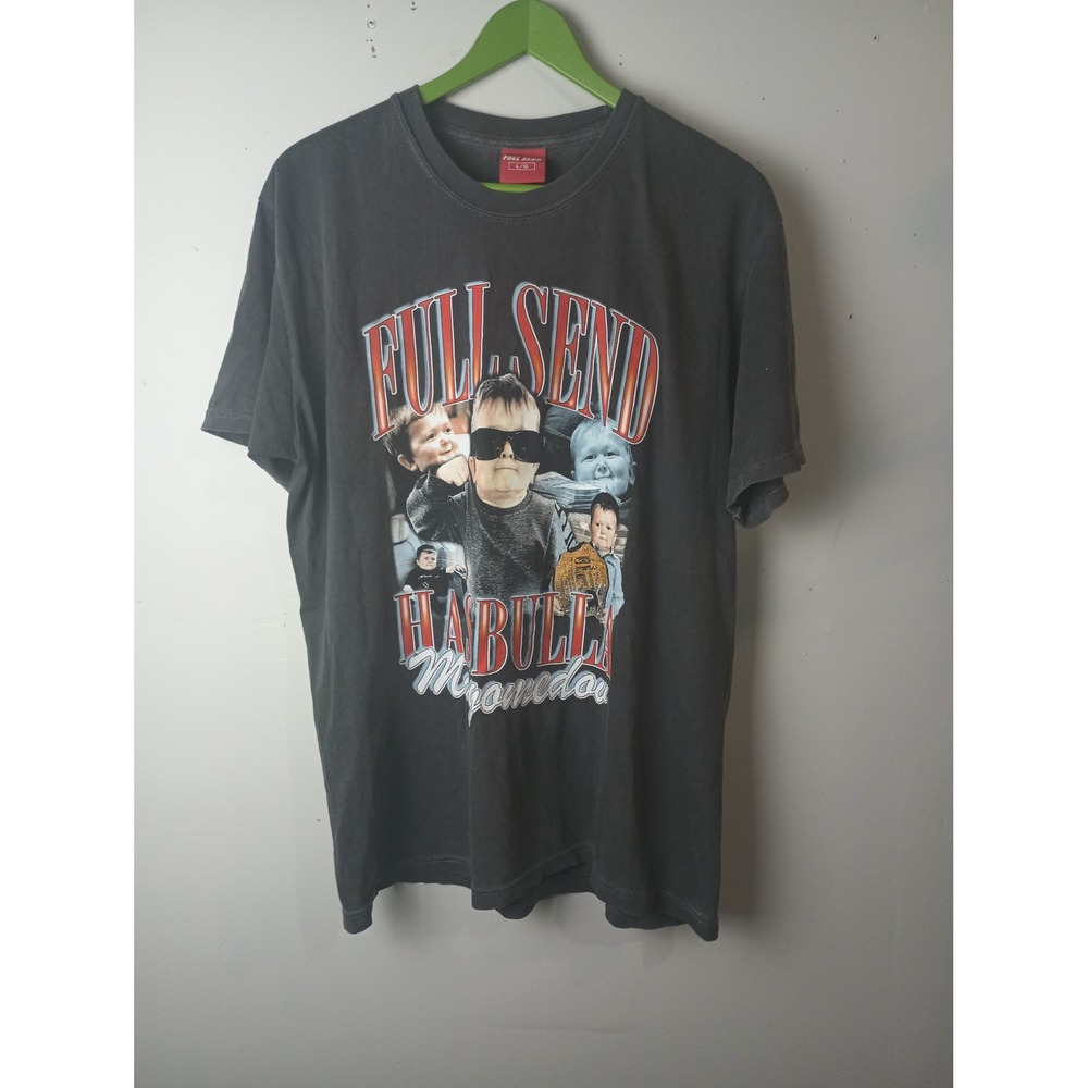 Full Send Hasbulla Magomedov Graphic T-Shirt Mens Large Black Nelk Boys Tee